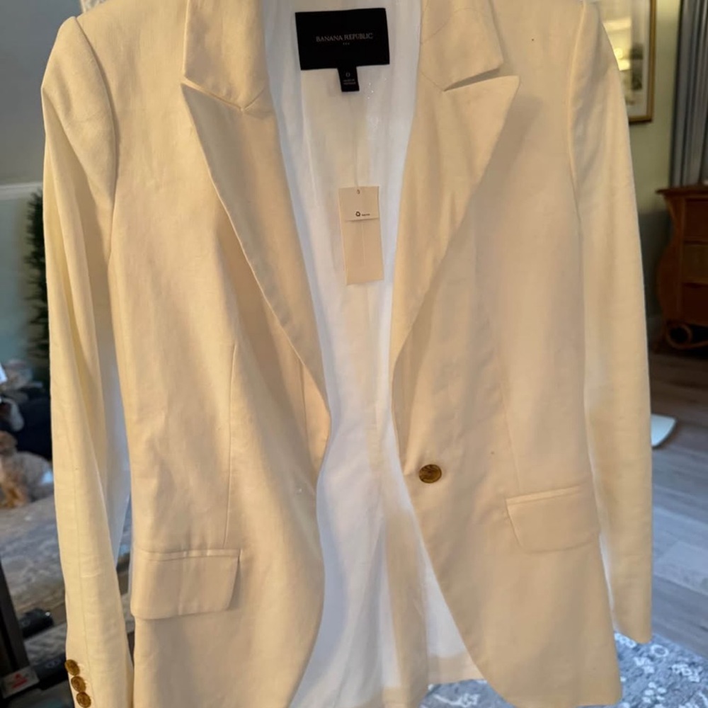 Banana Republic Cream Single-Button Women's Blazer